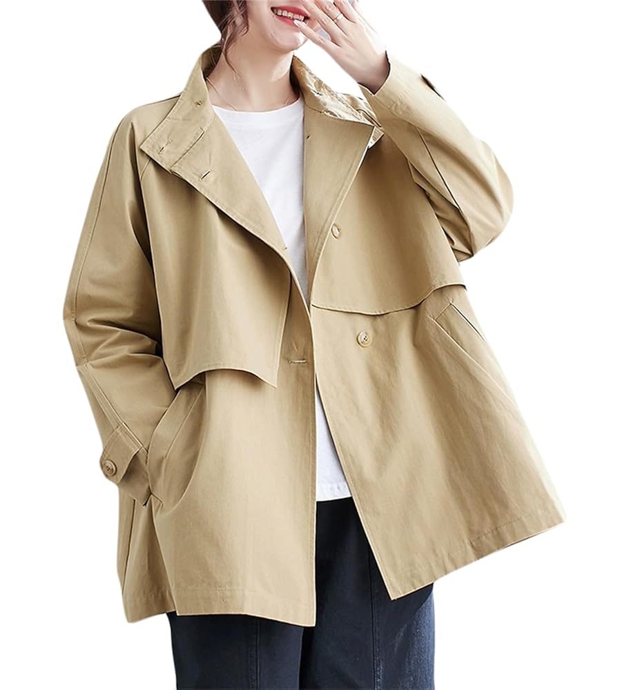 Andemiu ドレストレンチコート　スプリングコート　ジャケット Andemiu ドレストレンチコート スプリングコート ジャケット